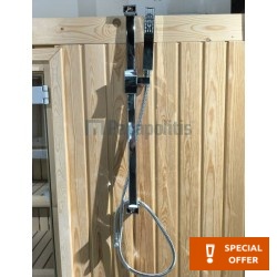 Βέργα ντους 60cm από ορείχαλκο με τηλέφωνο & σπιράλ, χρώμα: Χρωμέ επιφάνεια: Γυαλιστερή Βέργες ντους