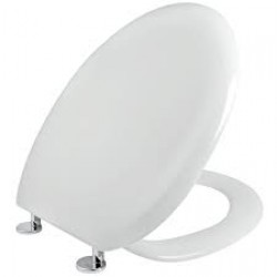 Toilet-seat, style: Wrapover solid for closed-coupled toilet, color: White Toilet seats & covers