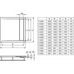 Shower tray Rectangular 100x80 material: Acrylic, color: White surface: Glossy Shower tray Rectangular 100x80 material: Acrylic, color: White surface: Glossy