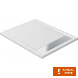 Ντουζιέρα ορθογώνια 100x80 από ακρυλικό, χρώμα: Λευκό επιφάνεια: Γυαλιστερή