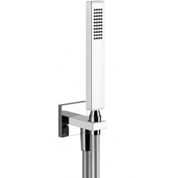 Shower head W/ hose, holder and outlet elbow 1 jet, color: Chrome surface: Glossy
