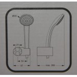 Shower head W/ hose and holder 1 jet S1, color: Chrome surface: Glossy Shower head W/ hose and holder 1 jet S1, color: Chrome surface: Glossy