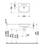 Washbasin Built-in 54,5x43,5 material: Porcelain With one hole With overflow, color: White surface: Glossy Built-in Washbasin Built-in 54,5x43,5 material: Porcelain With one hole With overflow, color: White surface: Glossy Built-in