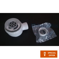 Σιφώνι ντουζιέρας ντουσιέρας με σχάρα από πλαστικό, χρώμα: Χρωμέ Βαλβίδες