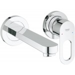 Wash basin tap Wall-mounted concealed - complete set 2 holes material: Brass Without waste 17,1cm, color: Chrome surface: Glossy Wall-mounted - external part Wash basin tap Wall-mounted concealed - complete set 2 holes material: Brass Without waste 17,1cm, color: Chrome surface: Glossy Wall-mounted - external part