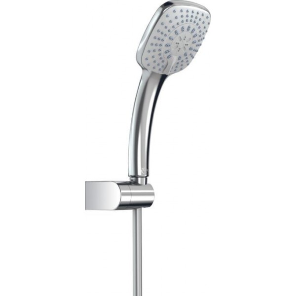 Τηλέφωνο ντους με σπιράλ & στήριγμα 3 ροών M3, χρώμα: Χρωμέ επιφάνεια: Γυαλιστερή Τηλέφωνα