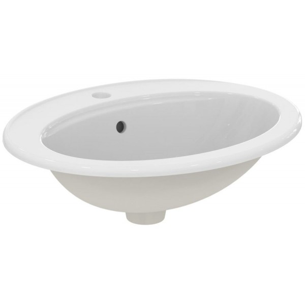 Washbasin Built-in 56x46 material: Porcelain With one hole With overflow, color: White surface: Glossy Built-in