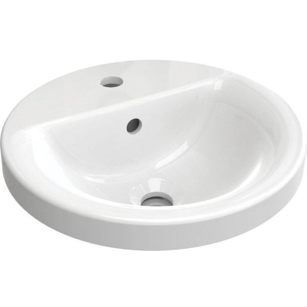 Washbasin Built-in 38x38 material: Porcelain With one hole With overflow, color: White surface: Glossy Built-in Washbasin Built-in 38x38 material: Porcelain With one hole With overflow, color: White surface: Glossy Built-in