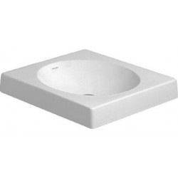 Νιπτήρας επικαθήμενος 50x50x14,5 από πορσελάνη χωρίς οπή  χωρίς υπερχείλιση, χρώμα: Λευκό επιφάνεια: Γυαλιστερή Επικαθήμενοι