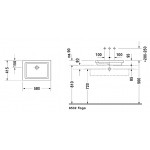 Νιπτήρας ελευθέρας τοποθέτησης 58x41,5x9,5 από πορσελάνη χωρίς οπή  χωρίς υπερχείλιση, χρώμα: Λευκό επιφάνεια: Γυαλιστερή Ελευθέρας τοποθέτησης