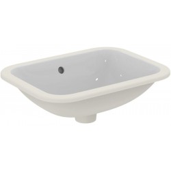 Washbasin Under counter 43x31 material: Porcelain With overflow, color: White surface: Glossy Under counter