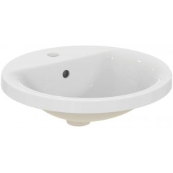 Washbasin Built-in 48x48 material: Porcelain With one hole With overflow, color: White surface: Glossy Built-in