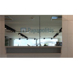 Καθρέπτης, σχήμα: Ορθογώνιο 100x55x15 από κρύσταλλο & Ντουλάπι, χρώμα: Ξύλο Δρυς