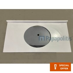 Πάγκος μπάνιου 120x60 από μάρμαρο επιφάνεια: Γυαλιστερή, χρώμα: Λευκό Πάγκοι μπάνιου