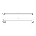Towel 100cm Fixed material: Brass single, color: Chrome surface: Glossy Towel rails Towel 100cm Fixed material: Brass single, color: Chrome surface: Glossy Towel rails