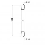 Shower hose 150cm material: Plastic, color: Chrome surface: Glossy Shower hoses