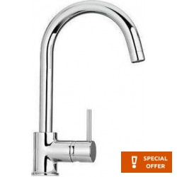 Kitchen tap Deck-mounted material: Brass, color: Chrome surface: Glossy Deck-mounted