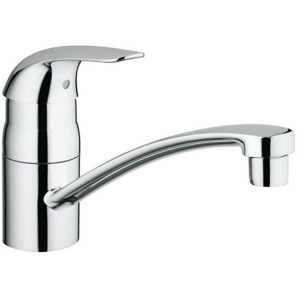 Kitchen tap Deck-mounted material: Brass, color: Chrome surface: Glossy Deck-mounted