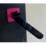 Bathtub tap Wall-mounted concealed - complete set 1 way material: Brass mixer 22 cm, color: Black/Fuchsia surface: Glossy Wall-mounted - external part Bathtub tap Wall-mounted concealed - complete set 1 way material: Brass mixer 22 cm, color: Black/Fuchsia surface: Glossy Wall-mounted - external part