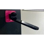 Bathtub tap Wall-mounted concealed - complete set 1 way material: Brass mixer 22 cm, color: Black/Fuchsia surface: Glossy Wall-mounted - external part Bathtub tap Wall-mounted concealed - complete set 1 way material: Brass mixer 22 cm, color: Black/Fuchsia surface: Glossy Wall-mounted - external part