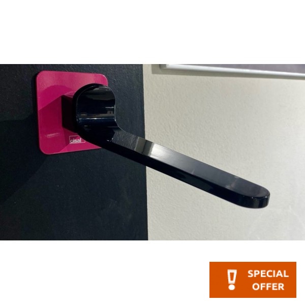 Bathtub tap Wall-mounted concealed - complete set 1 way material: Brass mixer 22 cm, color: Black/Fuchsia surface: Glossy Wall-mounted - external part Bathtub tap Wall-mounted concealed - complete set 1 way material: Brass mixer 22 cm, color: Black/Fuchsia surface: Glossy Wall-mounted - external part