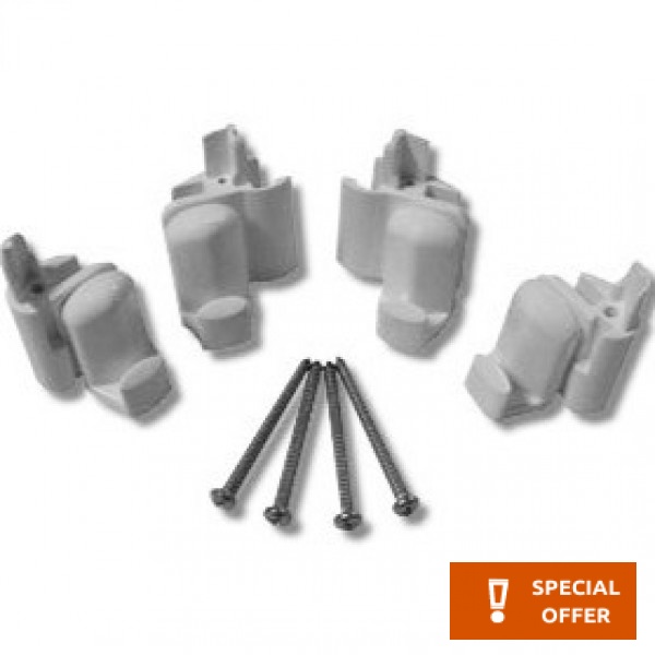 Hinges (Cabin connection set) material: Plastic, color: White Shower joints