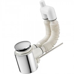 Βαλβίδα αυτόματη νιπτήρος με υπερχείλιση από ορείχαλκο επιφάνεια: Γυαλιστερή, χρώμα: Χρωμέ Βαλβίδες