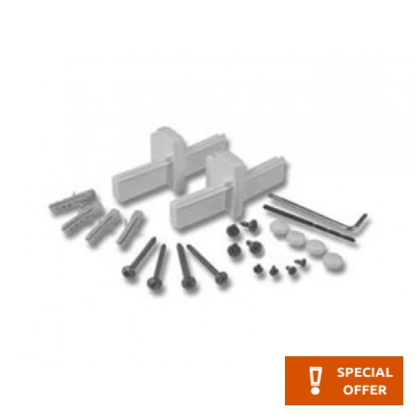 Hinges (Cabin connection set) material: Plastic, color: White Shower joints