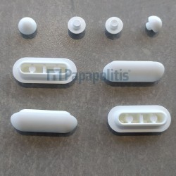 Seat buffer material: Plastic Buffers for WC seats