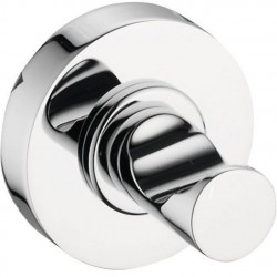 Hook Flat wall mounted material: Brass single, color: Chrome surface: Glossy Hooks