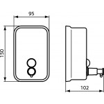 Dispenser material: Brass Wall-mounted, color: Chrome surface: Glossy Soap dispensers