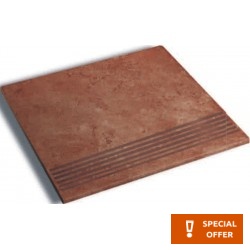 Step 30x30 Italy 1st choice surface: Matt Cotto Gradino BC, hue: Brick Steps