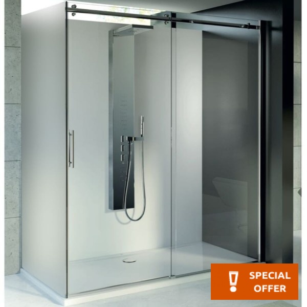 Shower enclosure Linear 160cm 6mm sliding surface: Glossy, color: Chrome Linear Shower enclosure Linear 160cm 6mm sliding surface: Glossy, color: Chrome Linear