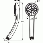 Shower head 3 jets S3, color: Chrome surface: Glossy Hand showers Shower head 3 jets S3, color: Chrome surface: Glossy Hand showers