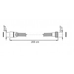 Shower hose 200cm material: Metal, color: Chrome surface: Glossy Shower hoses Shower hose 200cm material: Metal, color: Chrome surface: Glossy Shower hoses