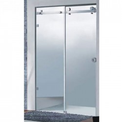 Shower enclosure Linear 129x190 8mm sliding VS30 (129-131), Inox 304 knob, magnetic close, transparent crystal glass surface: Glossy, color: Chrome