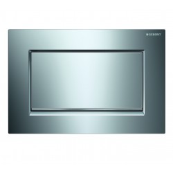 Flush wall plates for concealed cistern Actuation material: ABS single flush valve, color: Chrome surface: Glossy Flush plates