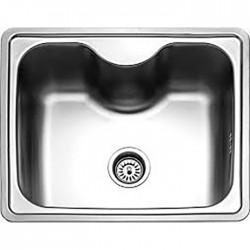 Νεροχύτης ανοξείδωτος 60x50 από inox επιφάνεια: Λεία ματ χωρίς πάγκο ένθετος 1 γούρνα, χρώμα: Χρωμέ Ανοξείδωτοι