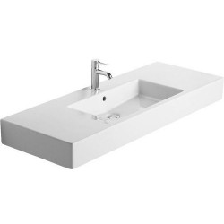 Washbasin Built-in 125x49 material: Porcelain With one hole With overflow, color: White surface: Glossy Built-in