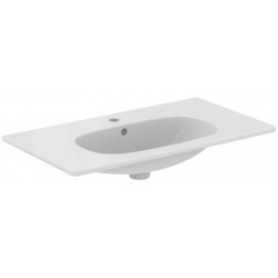 Washbasin Built-in 82,5x45 material: Porcelain With one hole With overflow, color: White surface: Glossy