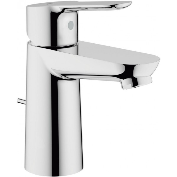 Wash basin tap Deck-mounted material: Brass mixer With pop-up waste set Μ size S-Size, color: Chrome surface: Glossy Deck-mounted