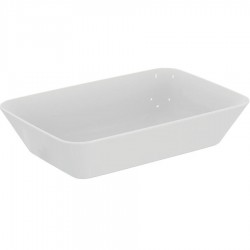 Νιπτήρας ελευθέρας τοποθέτησης 60x40x13,5 από πορσελάνη χωρίς οπή  χωρίς υπερχείλιση, χρώμα: Λευκό επιφάνεια: Γυαλιστερή Ελευθέρας τοποθέτησης