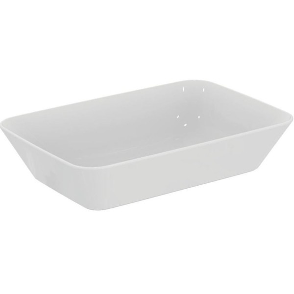 Washbasin Free standing 60x40x13,5 material: Porcelain Without hole Without overflow, color: White surface: Glossy Free standing