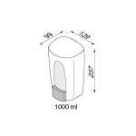Dispenser από ABS επίτοιχος τύπος 1000ml, Inox Finish, χρώμα: Χρωμέ επιφάνεια: Βουρτσισμένη Dispenser Dispenser από ABS επίτοιχος τύπος 1000ml, Inox Finish, χρώμα: Χρωμέ επιφάνεια: Βουρτσισμένη Dispenser