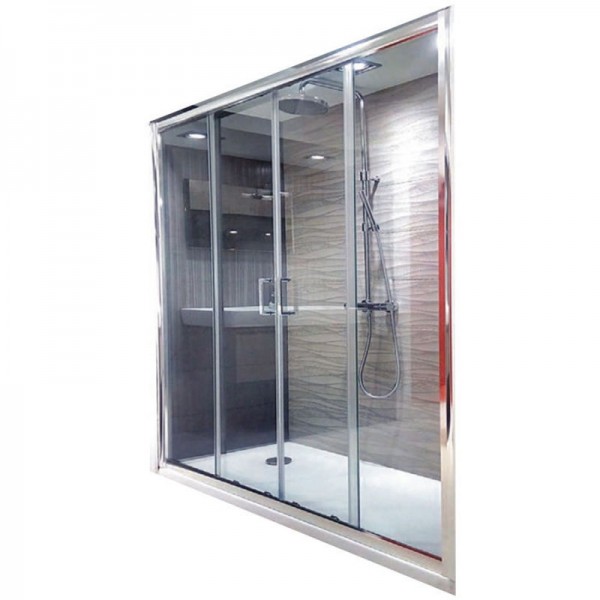 Shower enclosure Linear 178,5x185 6mm sliding 4-180 (178,5-183,0), door opening 67,2cm, transparent crystal glass surface: Glossy, color: Chrome Linear