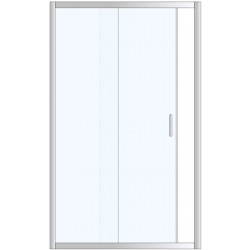 Καμπίνα ντουζιέρας ευθύγραμμη 113,5x185 6mm συρόμενη για εσοχή S15, διάφανο κρύσταλλο επιφάνεια: Γυαλιστερή, χρώμα: Χρωμέ Ευθύγραμμες