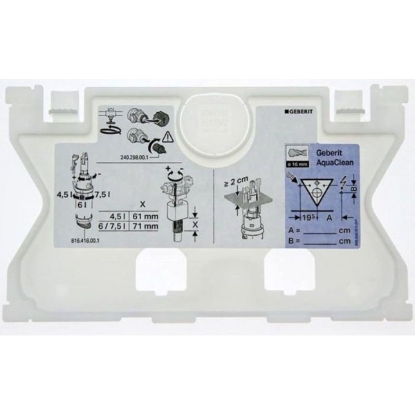 Cover for toilet flush plate material: Plastic, color: White surface: Matt Parts Cover for toilet flush plate material: Plastic, color: White surface: Matt Parts