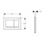 Flush wall plates for concealed cistern Actuation dual flush valve material: ABS, color: White/Gold surface: Glossy Flush plates