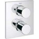 Shower tap Wall-mounted external part 2 way material: Brass mixer With plate without hand shower, hose and holder, color: Chrome surface: Glossy Wall-mounted - external part