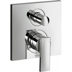 Shower tap Wall-mounted external part 2 way material: Brass mixer With plate without hand shower, hose and holder, color: Chrome surface: Glossy Wall-mounted - external part